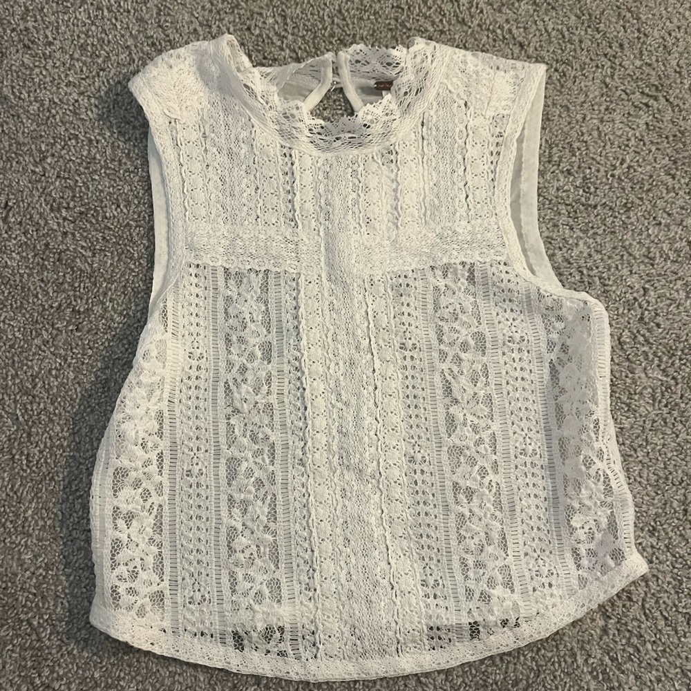 Free People Sheer Lace Blouse
